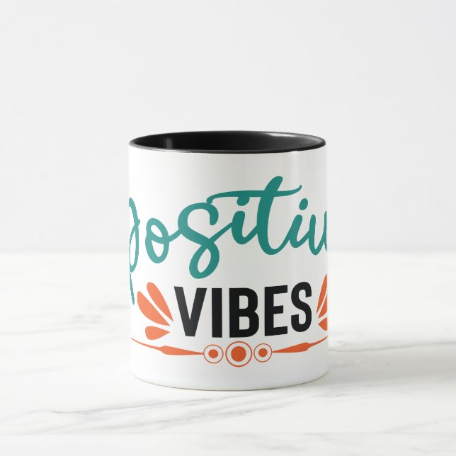 Caneca Vibes Positivas | Citação Motivacional (Centro)