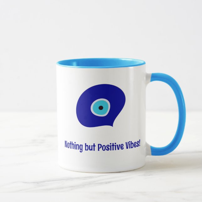Caneca Vibes Positivas Personalizadas, Largura Azul Mau (Direita)