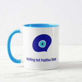 Caneca Vibes Positivas Personalizadas, Largura Azul Mau