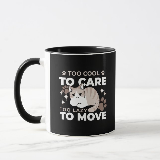 Caneca Vibes relaxadas e preguiçosas para Design de gatin (Esquerda)