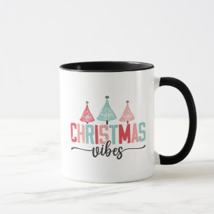 Caneca Víblias de Natal - Design de Árvore Festiva