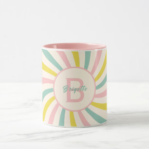 Caneca 'Víblias de pirulito', espiral retro pastel