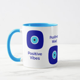 Caneca Víblias positivas de Mau azul de diamante minimali