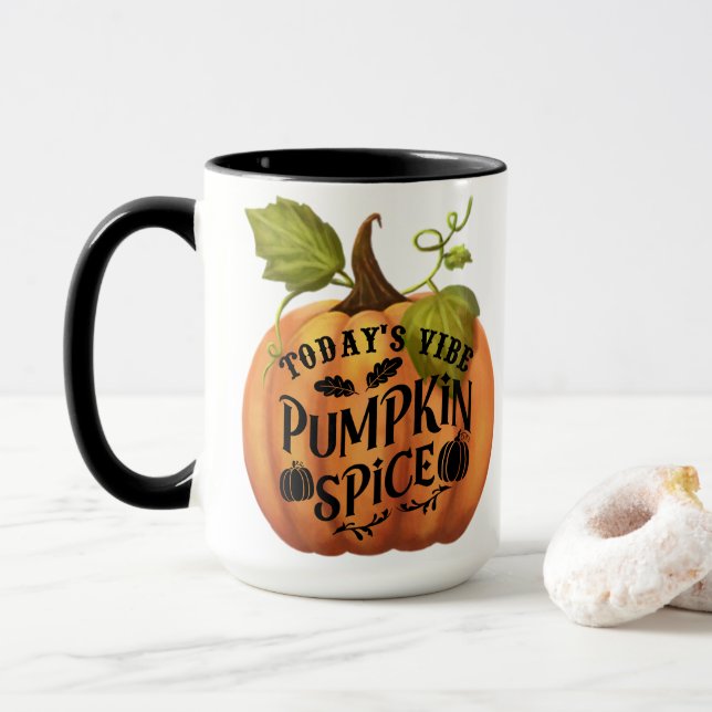 Caneca Vibração de especiarias de abóbora (Com Donut)