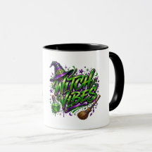 Vibrações de Bruxa Neon Verde e Roxo Witchcore Hal