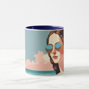 Caneca Vibrações de Férias com Mona Lisa