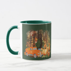Caneca Vibrações de Outono, Um Carro Carregado Com Abóbor