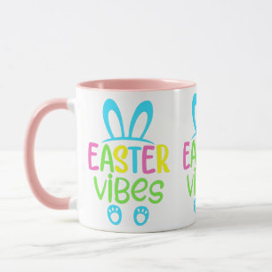 Caneca Vibrações de Páscoa Pastel
