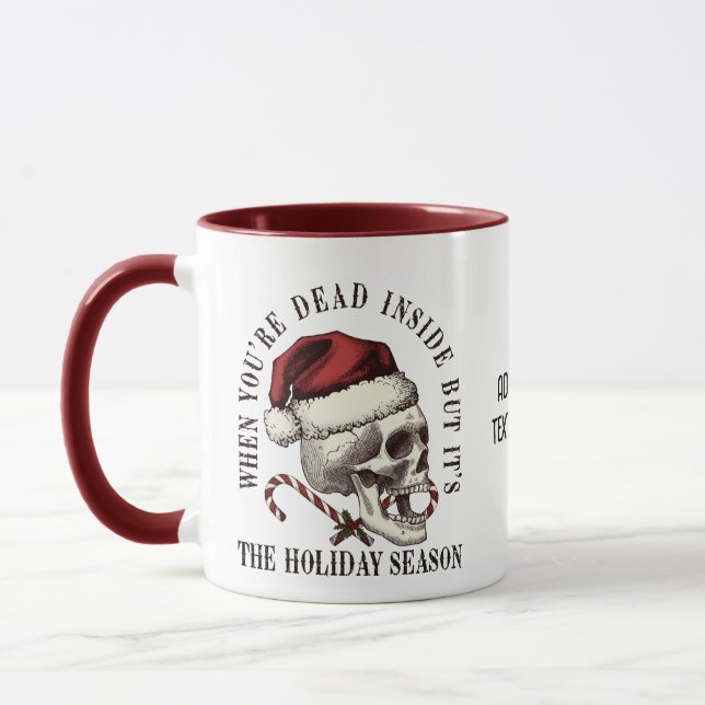 Caneca Vibrações Divertidas de Esqueleto Cabeça Festa de  (Esquerda)