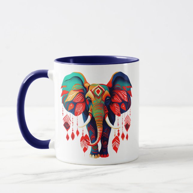 Caneca Vibrant Boho Chic Elephant (Esquerda)
