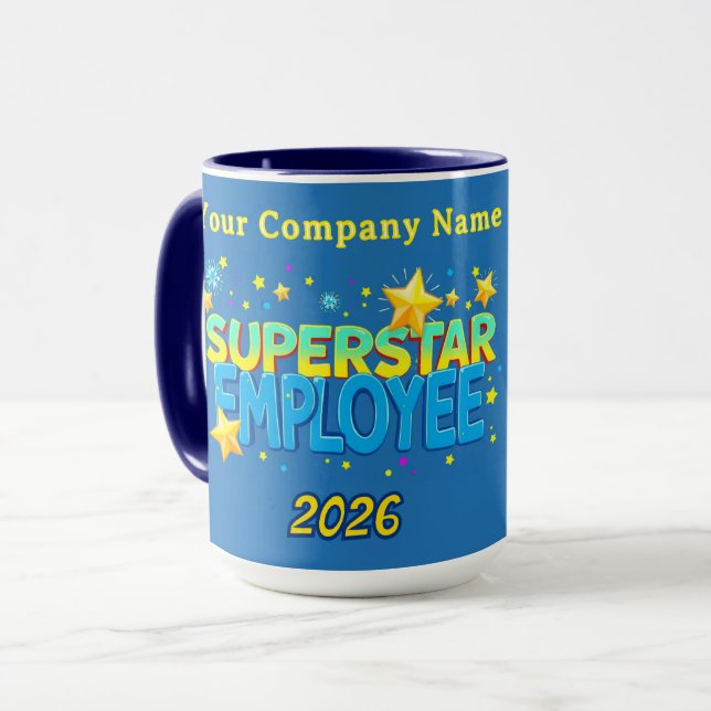 Caneca Vibrant Dopamine Superstar Employee Gift (Frente Esquerda)
