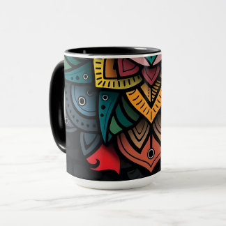 Caneca Vibrant Mandala Design