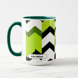 Caneca Vibrant Wasabi Chevron Modern Texture