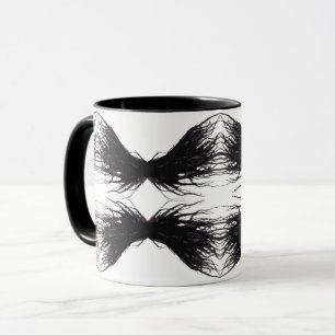 Caneca Vícios Abstratos Asas Pretas Arte de Tinta Álcool