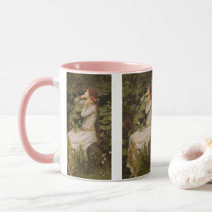 Caneca Victorian Art, Ophelia by Pond by Waterhouse