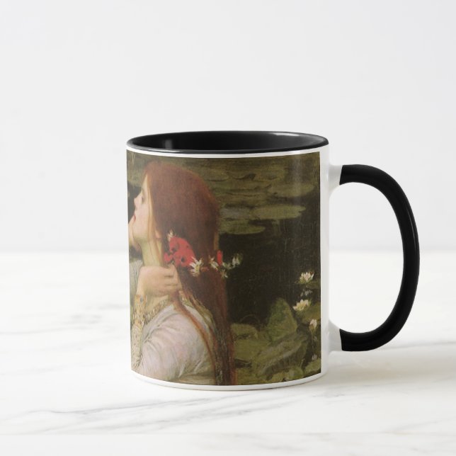 Caneca Victorian Art, Ophelia by Pond by Waterhouse (Direita)