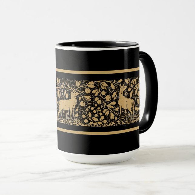 Caneca Victorian Era Deer Foliage Frieze (Frente Esquerda)