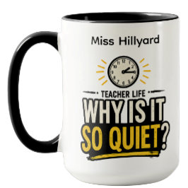 Caneca Vida de Professor Por Que É Tão Silencioso Engraça