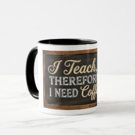 Caneca Vida de Professor Quadro de Giz Café