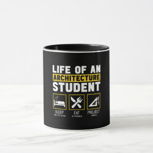 Caneca Vida Em Um Trabalho De Arquiteto De Arquitetura T-