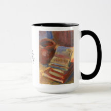 Vida estática com pintura de livros