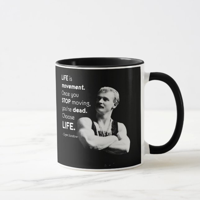 Caneca Vida - Eugen Sandow Bodybuilding Motivational (Direita)