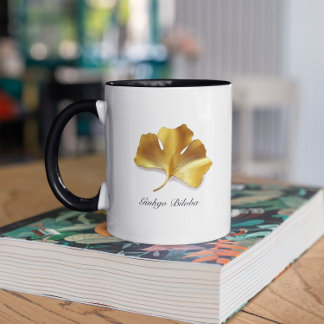 Caneca Vida Herbal do Ouro Ginkgo Biloba personalizável