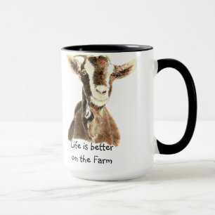 Caneca Vida melhor na Fazenda, Capuz, Animal, Diversão Fa