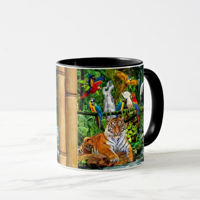 CANECA VIDA SELVAGEM DA FLORESTA DA CHUVA (Frente Esquerda)