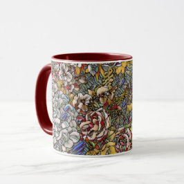Caneca Vidro Arrefecido Floral Botânico