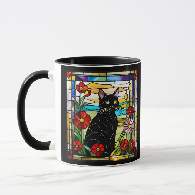 Caneca Vidro de Gato Negro (Esquerda)