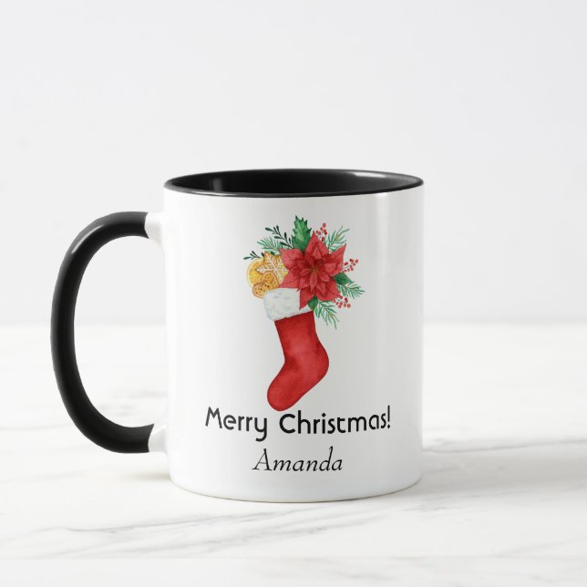 Caneca Vidro fosco de Natal (Esquerda)