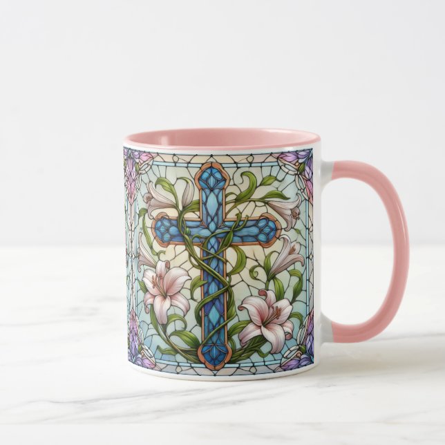 Caneca Vidro liso Cruz (Direita)