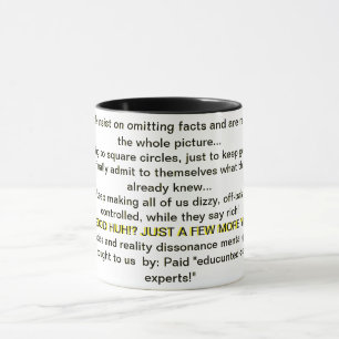 Caneca Viés cognitivo e dissonância da realidade