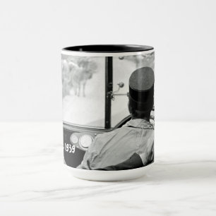 Caneca View Through French Bus Window 1939 France