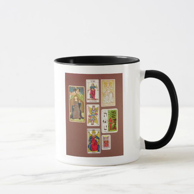 Caneca VIII justiça, sete cartões de tarot (Direita)