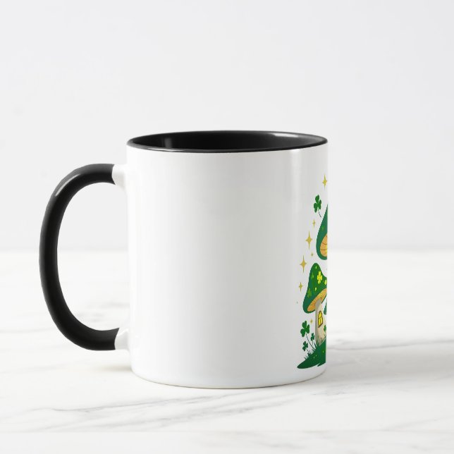 Caneca Vila de Cogumelos Mágicos com Brilho (Esquerda)