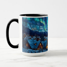 Caneca Vila de Inverno em Vidro Pintado Panorâmico