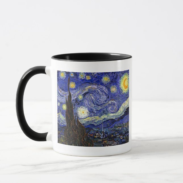 Caneca Vincent Van Gogh - A Noite Estrelada Arte Fina (Esquerda)