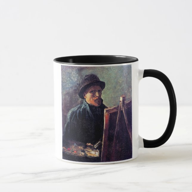 Caneca Vincent Van Gogh - Autorretrato com Chapéu Escuro  (Direita)