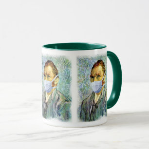 Caneca Vincent Van Gogh autorretrato com mancha de máscar