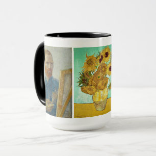 Caneca Vincent Van Gogh - Autorretrato e Sunflower Mug