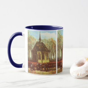 Caneca Vincent van Gogh - Capela em Nuenen, Churchgoers