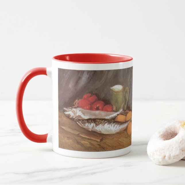 Caneca Vincent van Gogh - Cavalas, Limões e Tomates (Com Donut)