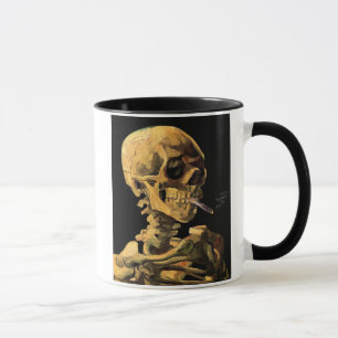Caneca Vincent Van Gogh - Caveira Com Cigarro Aceso