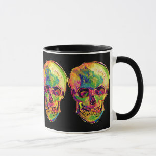 Caneca Vincent Van Gogh - Caveira de Halloween Pop Art