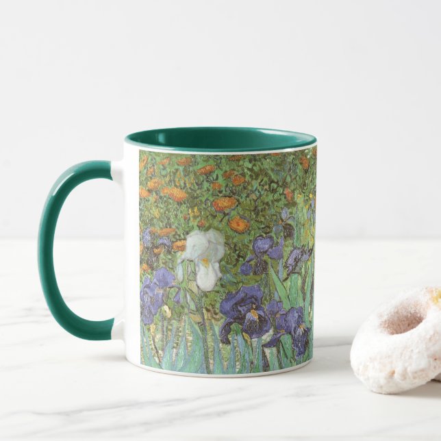 Caneca Vincent van Gogh - Irrises (Com Donut)