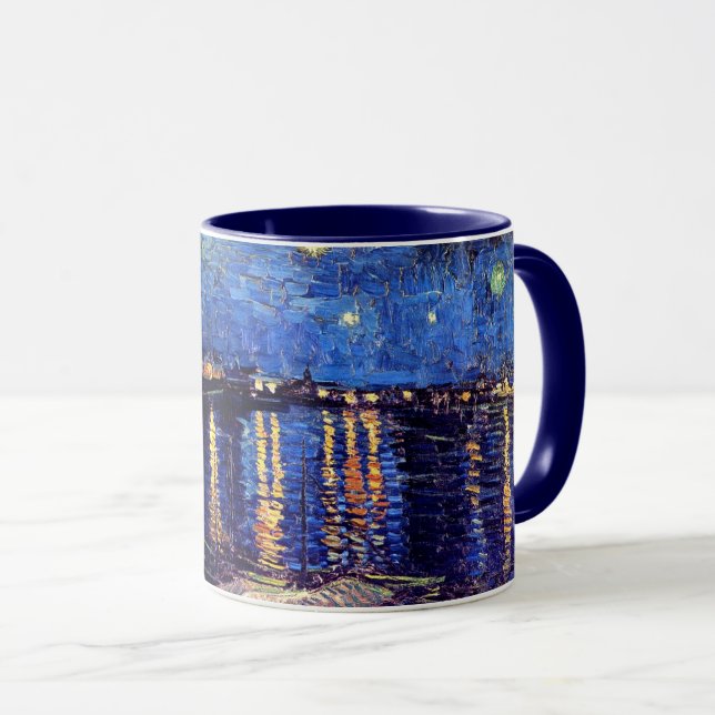 Caneca Vincent Van Gogh - Noite Estrelada Sobre O Rhone (Frente Esquerda)