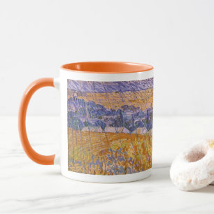 Caneca Vincent van Gogh - Paisagem em Auvers sob a Chuva
