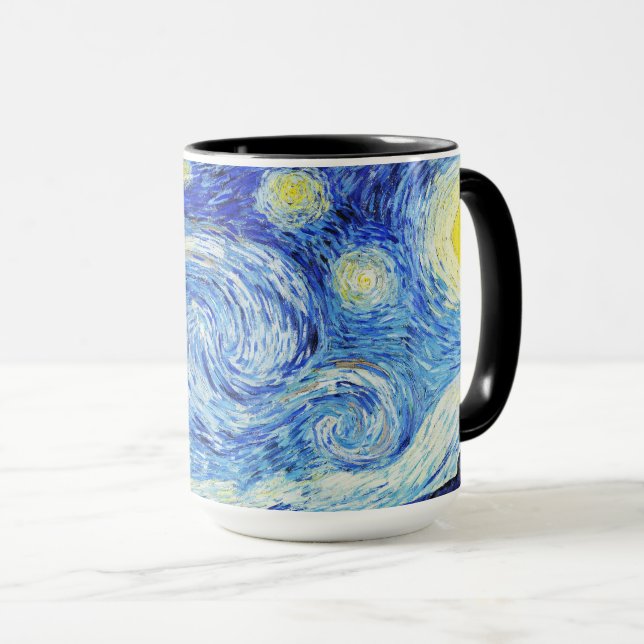 Caneca Vincent Van Gogh, pintura A Noite Estrelada (Frente Esquerda)